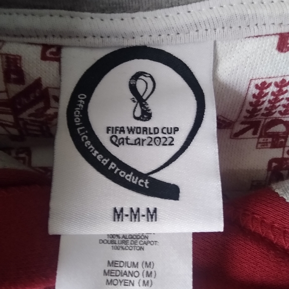 FIFA World Cup Soccer Qatar 2022 Hooded Sweatshirt NWT! (M) - Picture 3 of 4